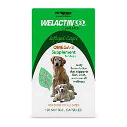 Welactin Omega-3 Skin and Coat Softgel Capsules for Dogs Nutramax Laboratories